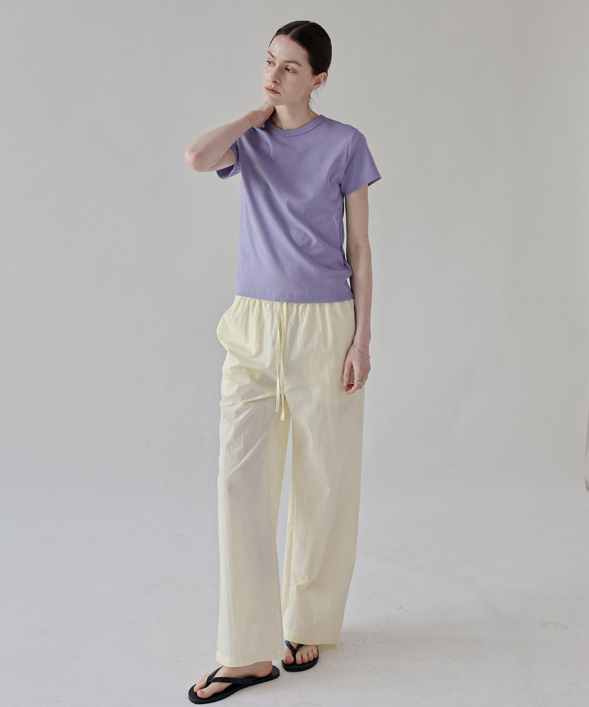 클래프(CLAFF) 컬러 코튼 반팔 티셔츠_purple / (S,M,L ,XL)