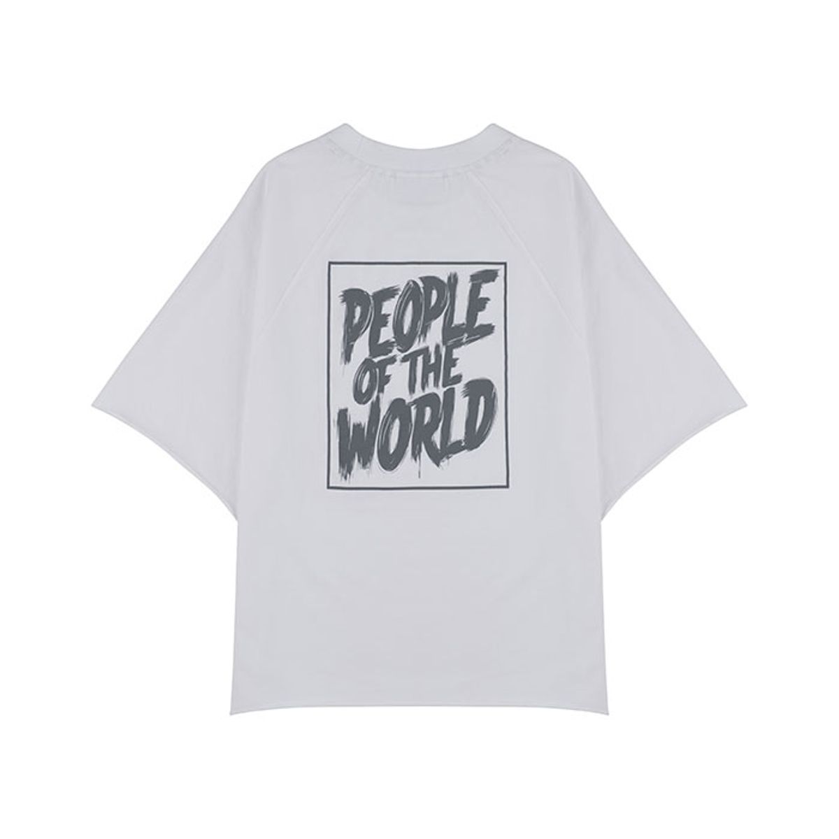 피플오브더월드(PEOPLE OF THE WORLD) 컷팅 스케치 로고 티셔츠