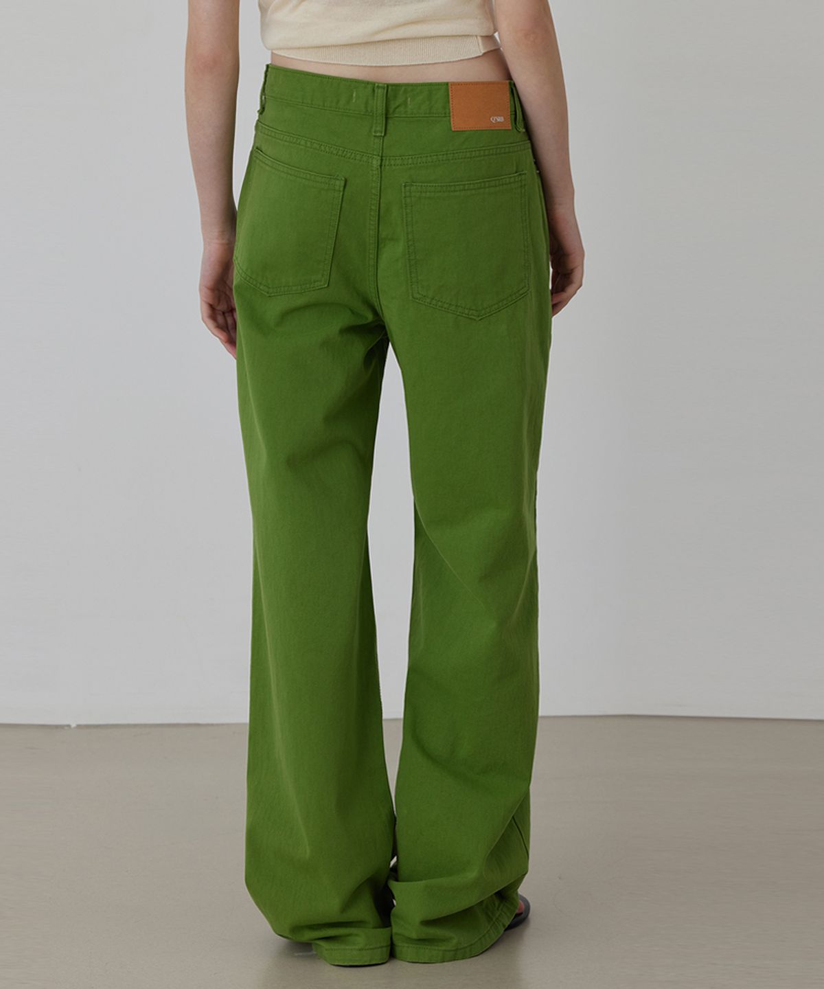 퀸스래빗(Q'SRB) Vintage Washed Straight-Leg Jeans_Brown_2colors