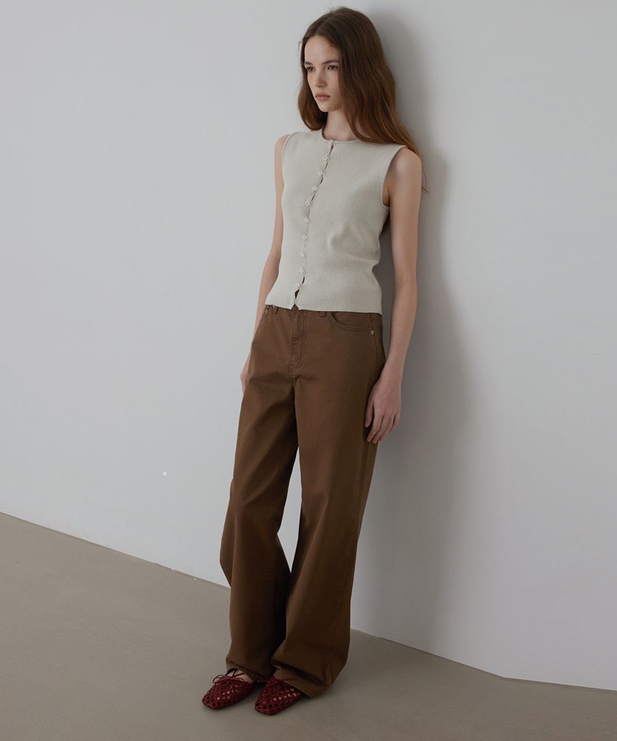 퀸스래빗(Q'SRB) Vintage Washed Straight-Leg Jeans_Green_2colors