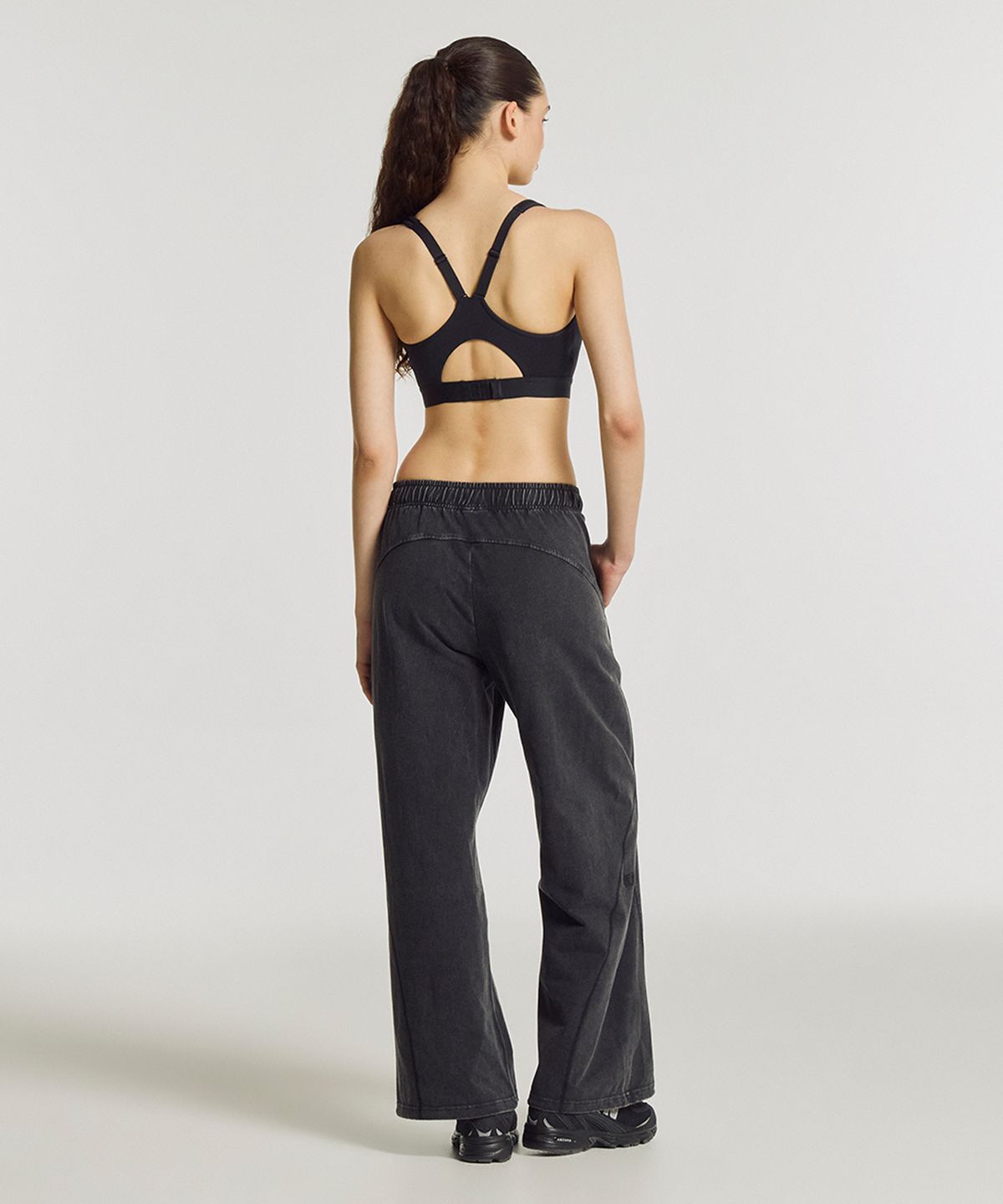 뉴발란스(NEW BALANCE) NBMLG2W442 / WOMEN 썸머 경량 니트 다잉 오버 와이드 팬츠 (DYEING GRAY)
