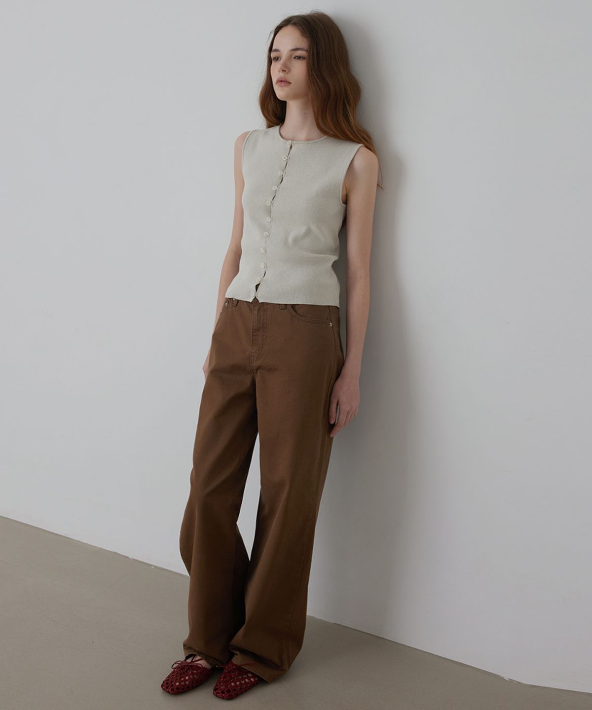 퀸스래빗(Q'SRB) Cooling Button-Up Sleeveless Knit Vest