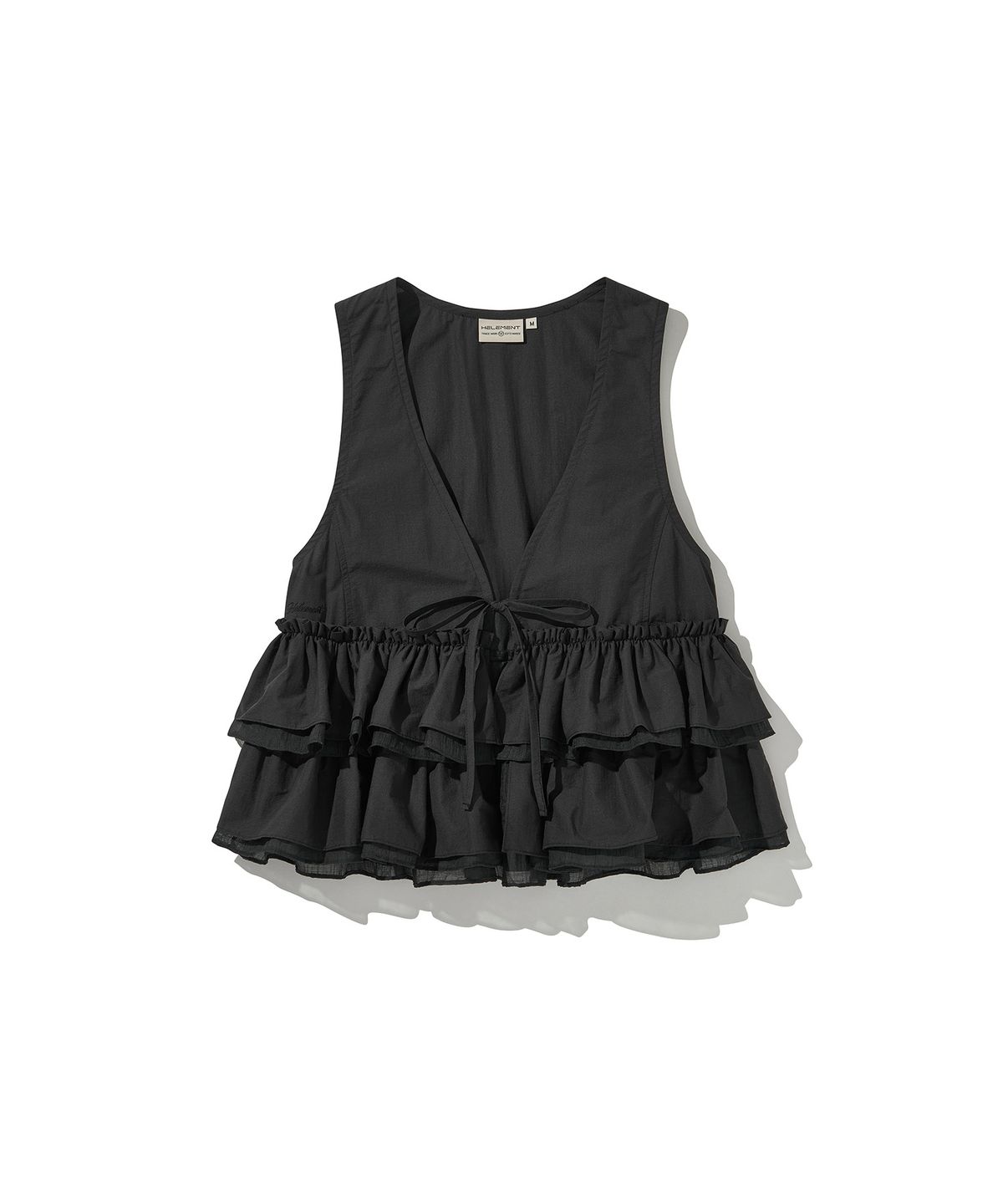 힐리먼트(HELEMENT) 여성 프릴 베스트 (BLACK)