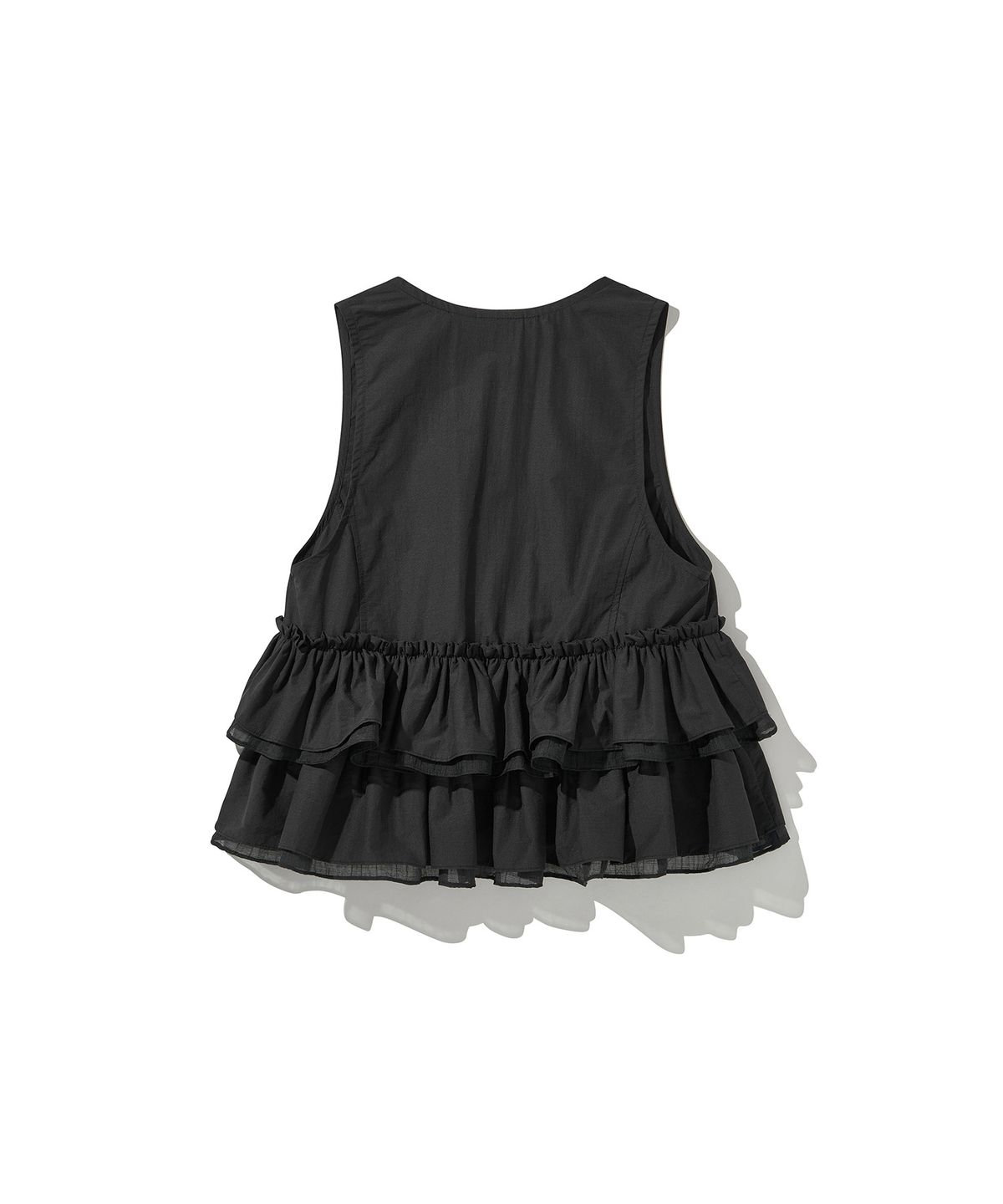 힐리먼트(HELEMENT) 여성 프릴 베스트 (BLACK)