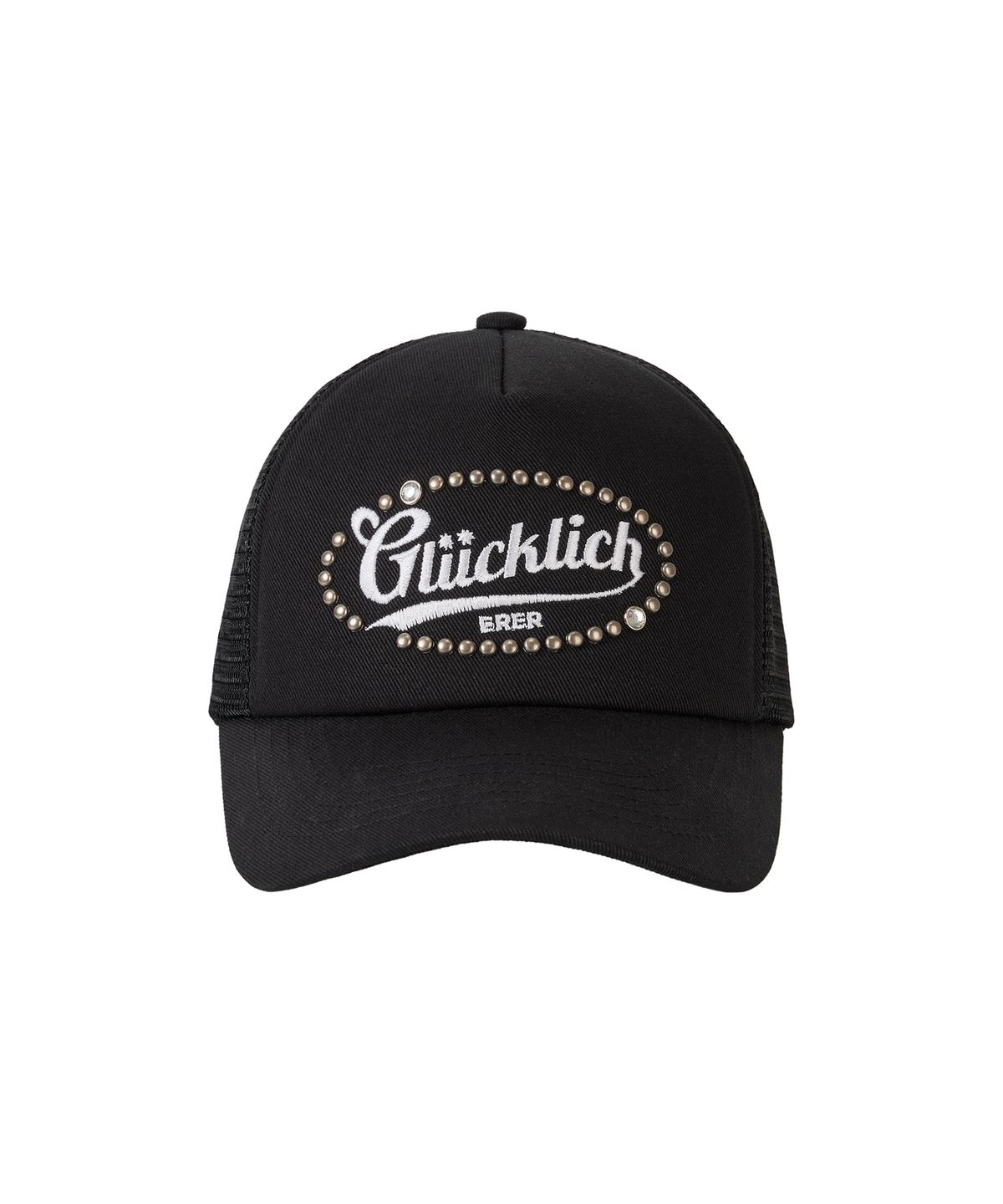 에르에르(ERER) Studded Trucker Cap Black