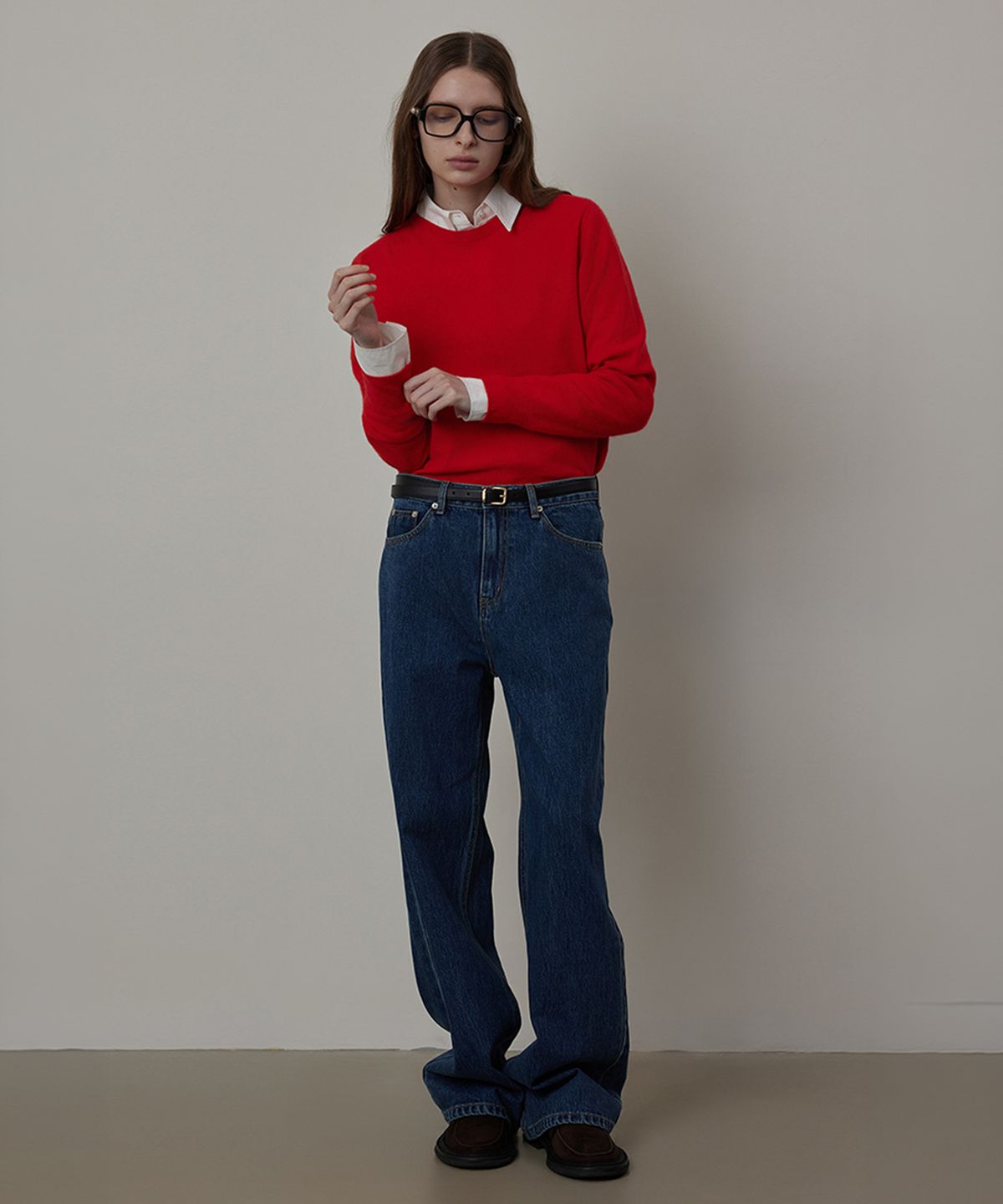 퀸스래빗(Q'SRB) Paul Semi Wide Fit Washing Denim Pants_Light Blue_4colors