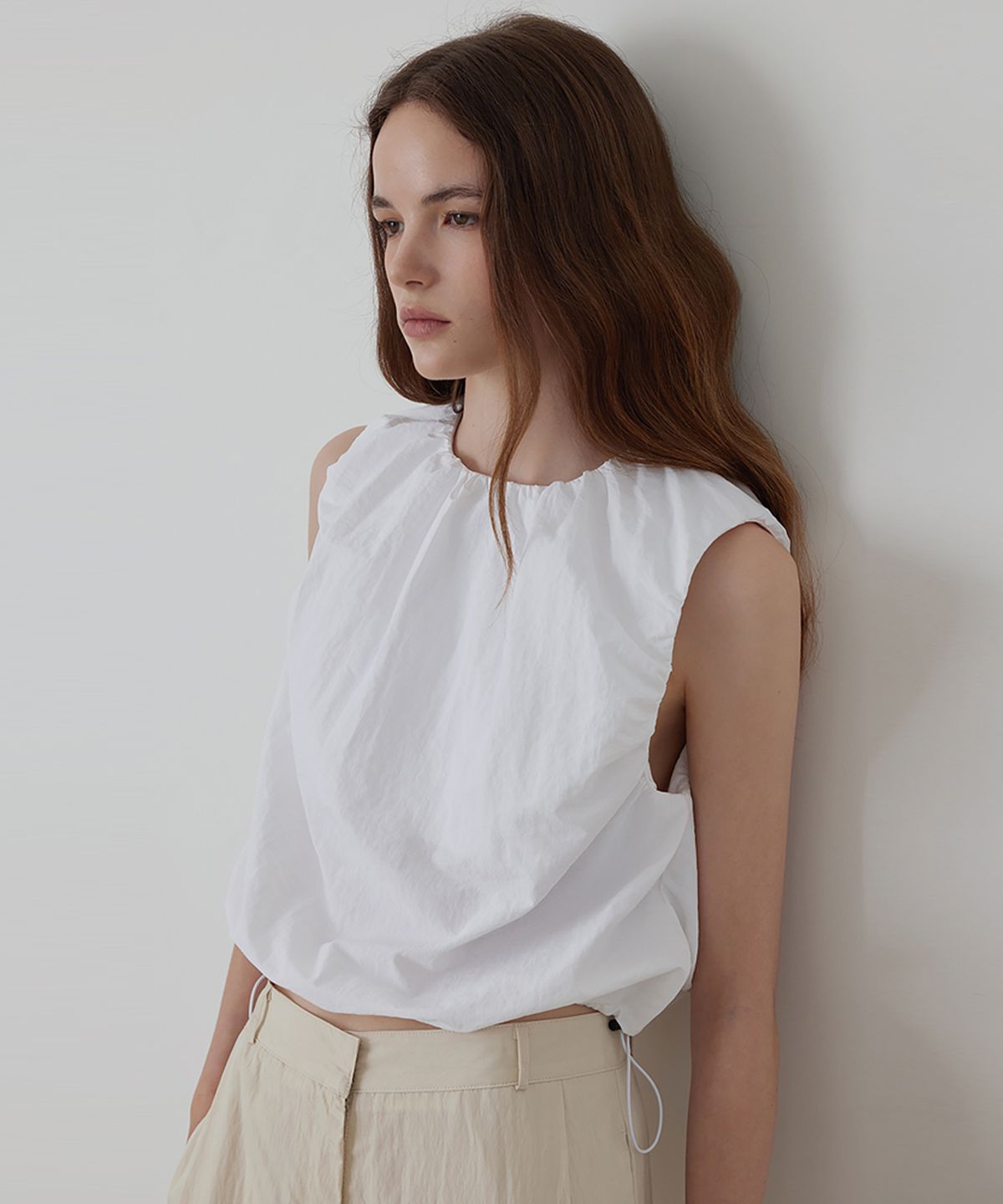 퀸스래빗(Q'SRB) Balloon String Set-up Cooling Sleeveless_Black_2colors