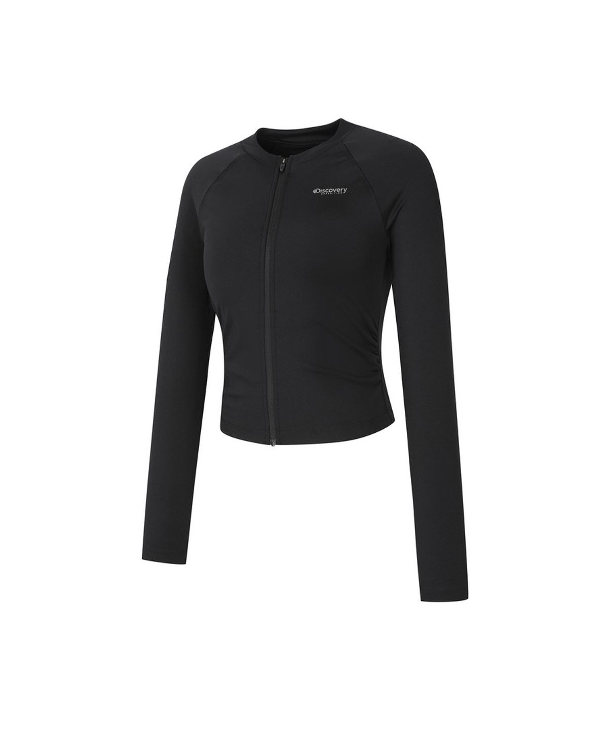 디스커버리 익스페디션(DISCOVERY EXPEDITION) 여성 풀집업 크롭 래쉬가드 (BLACK)
