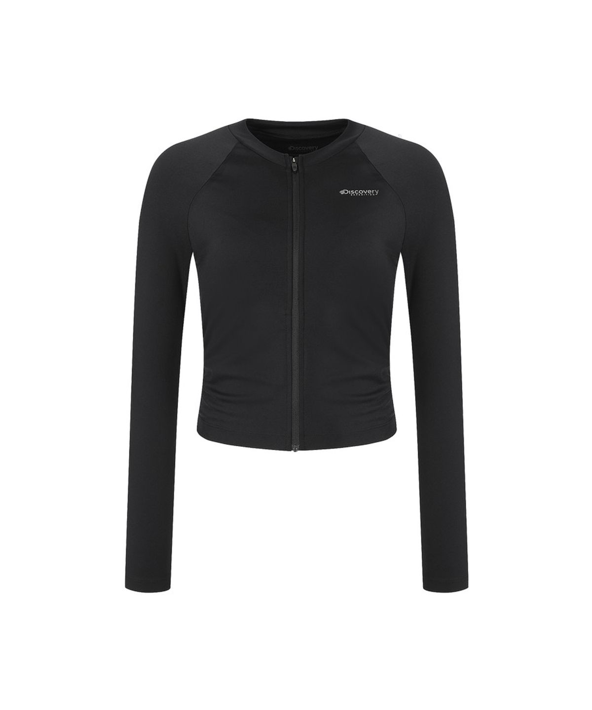 디스커버리 익스페디션(DISCOVERY EXPEDITION) 여성 풀집업 크롭 래쉬가드 (BLACK)