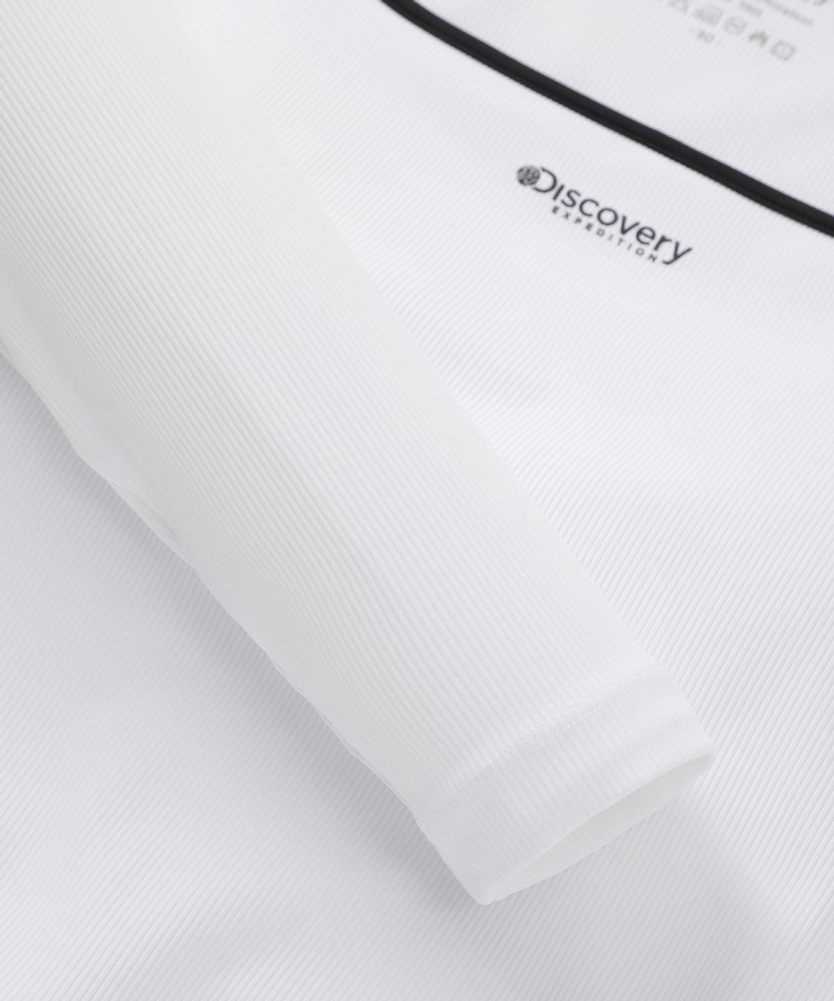 디스커버리 익스페디션(DISCOVERY EXPEDITION) 여성 조직감 크롭 래쉬가드 (WHITE)
