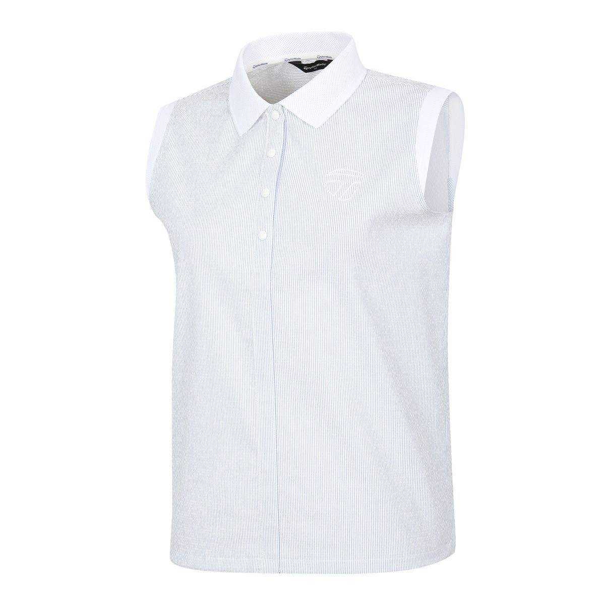 테일러메이드 어패럴(TAYLORMADE APPAREL) 26SS 여성 써커 핀스트라이프 카라 민소매 티셔츠 T8031T66246-920