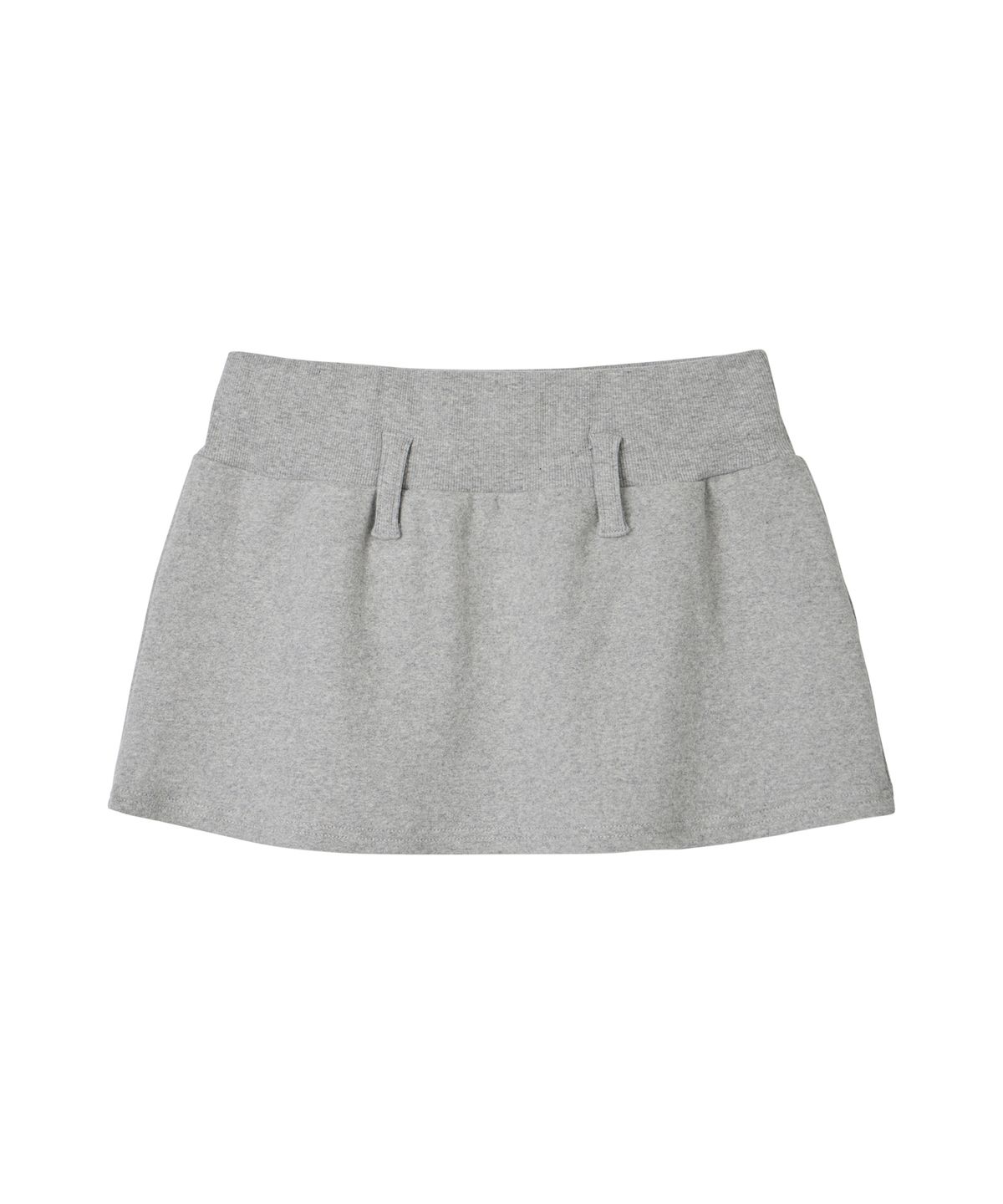 에르에르(ERER) Hotfix Layered Sweat Skirt Melange Gray