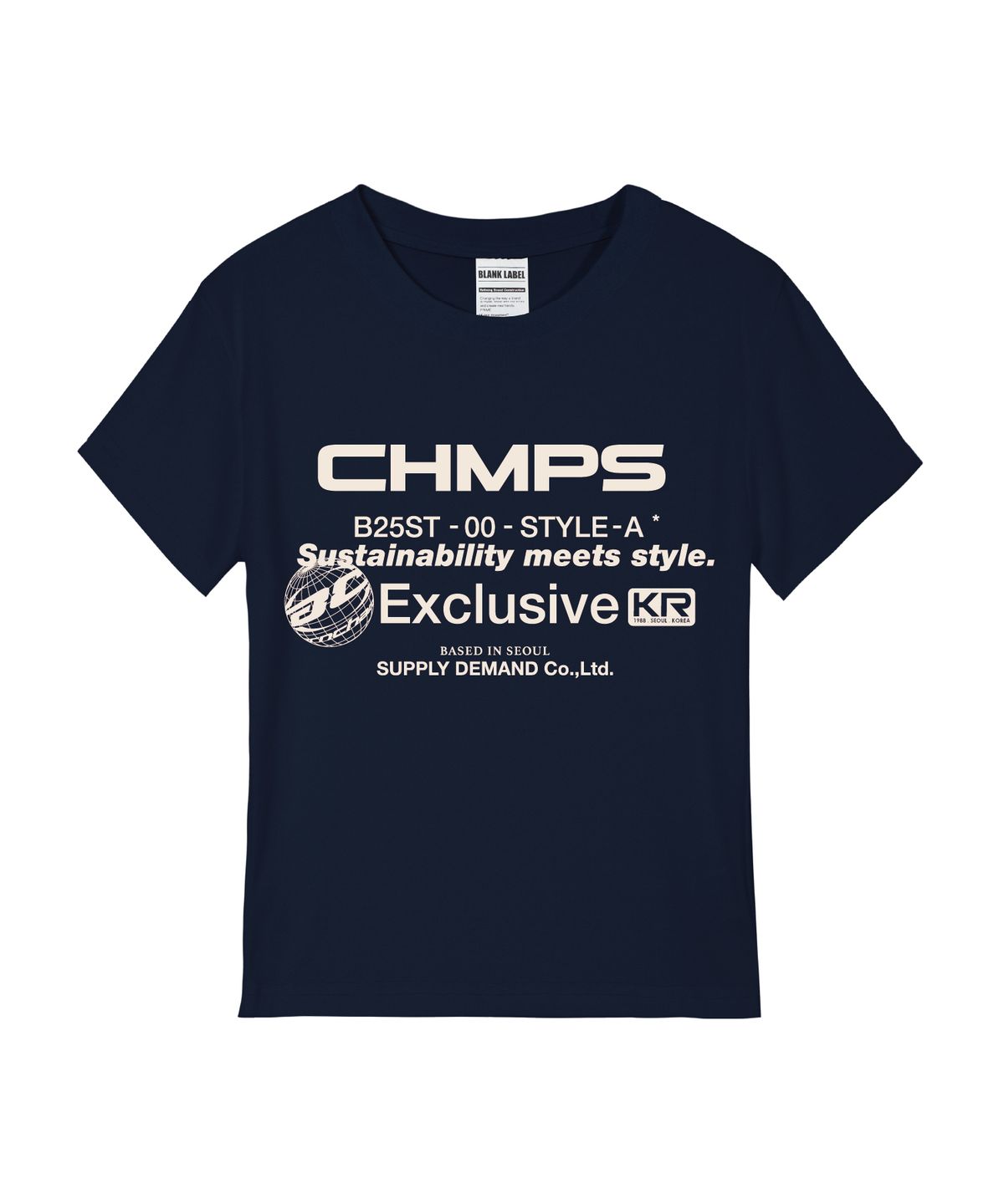 본챔스(BORN CHAMPS) [5 COLORS] CHMPS EXCLUSIVE 여성 스탠다드 반팔티셔츠