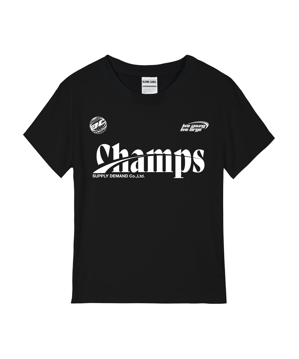 본챔스(BORN CHAMPS) [4 COLORS] CHMPS SPORTY LOGO 여성 스탠다드 반팔티셔츠