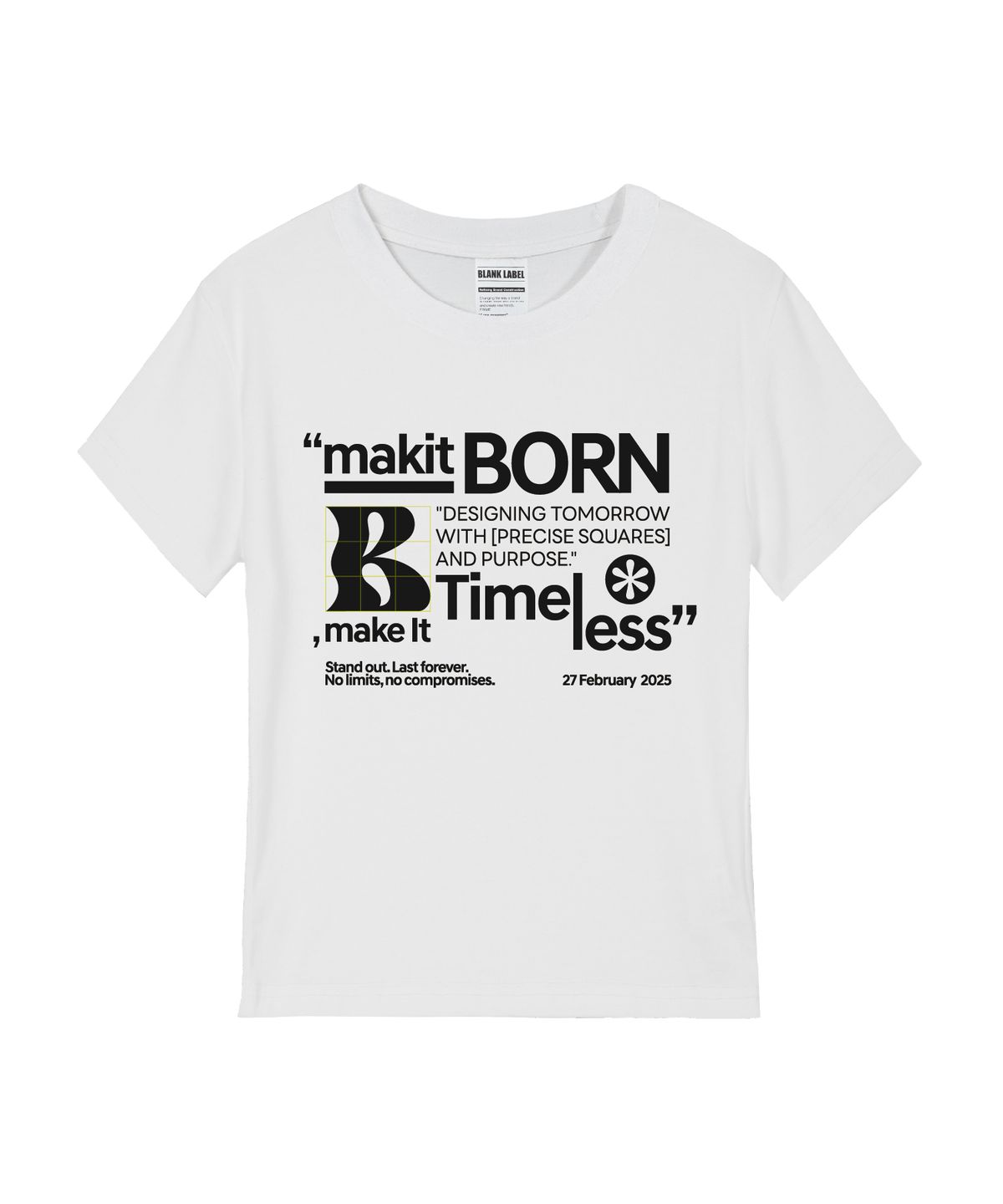 본챔스(BORN CHAMPS) [4 COLORS] B WAVE 여성 스탠다드 반팔티셔츠