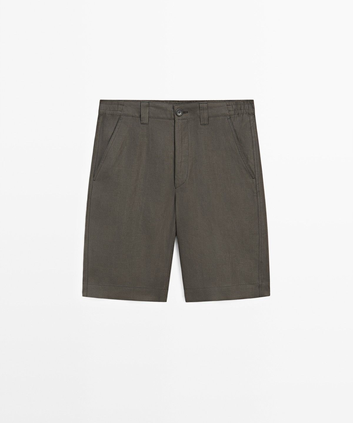 마시모두띠(MASSIMO DUTTI) 100% 린넨 버뮤다 쇼츠