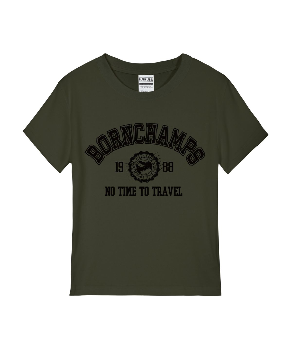 본챔스(BORN CHAMPS) [5 COLORS] NO TIME TO TRAVEL 여성 스탠다드 반팔티셔츠
