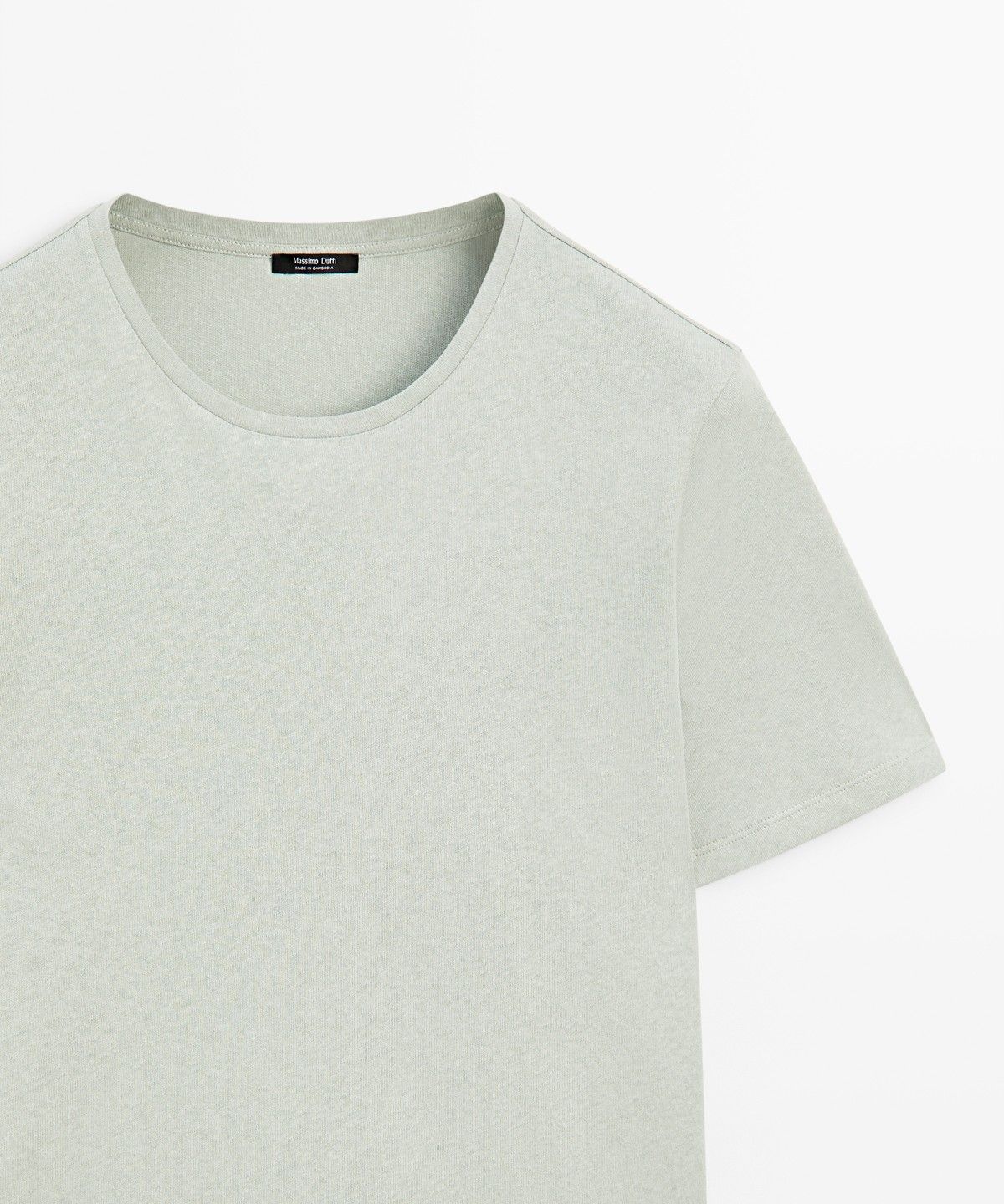 마시모두띠(MASSIMO DUTTI) 린넨 블렌드 반팔 티셔츠