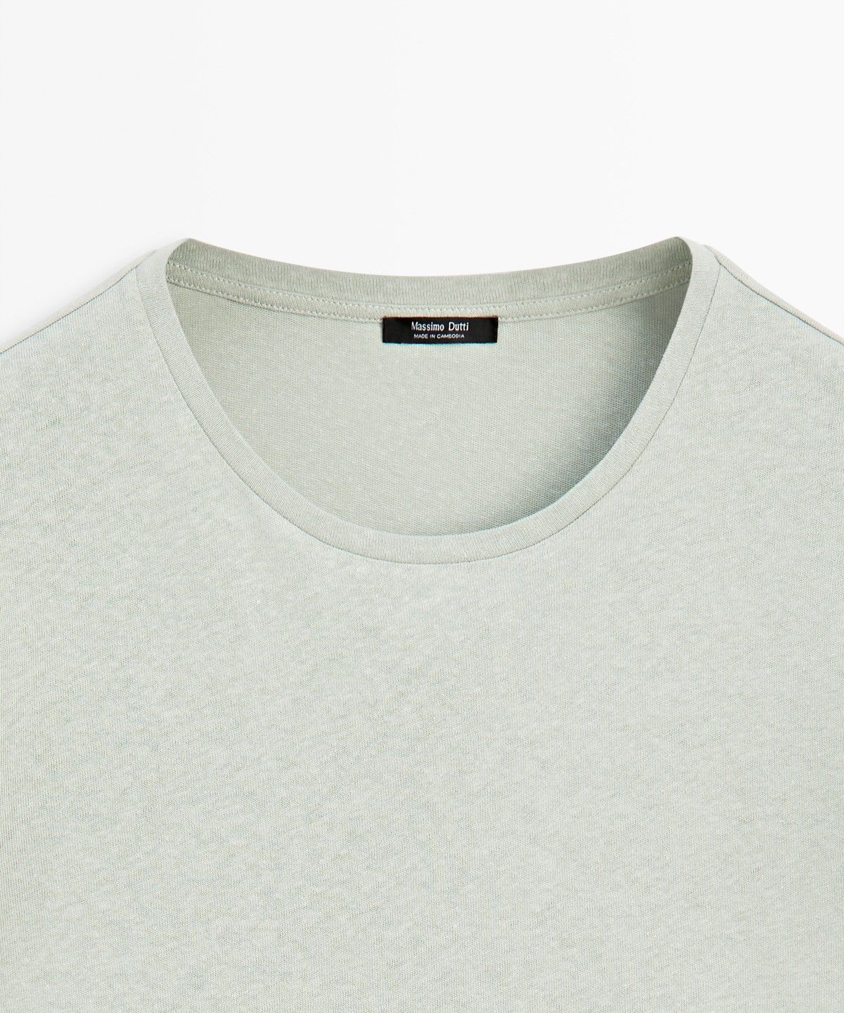 마시모두띠(MASSIMO DUTTI) 린넨 블렌드 반팔 티셔츠