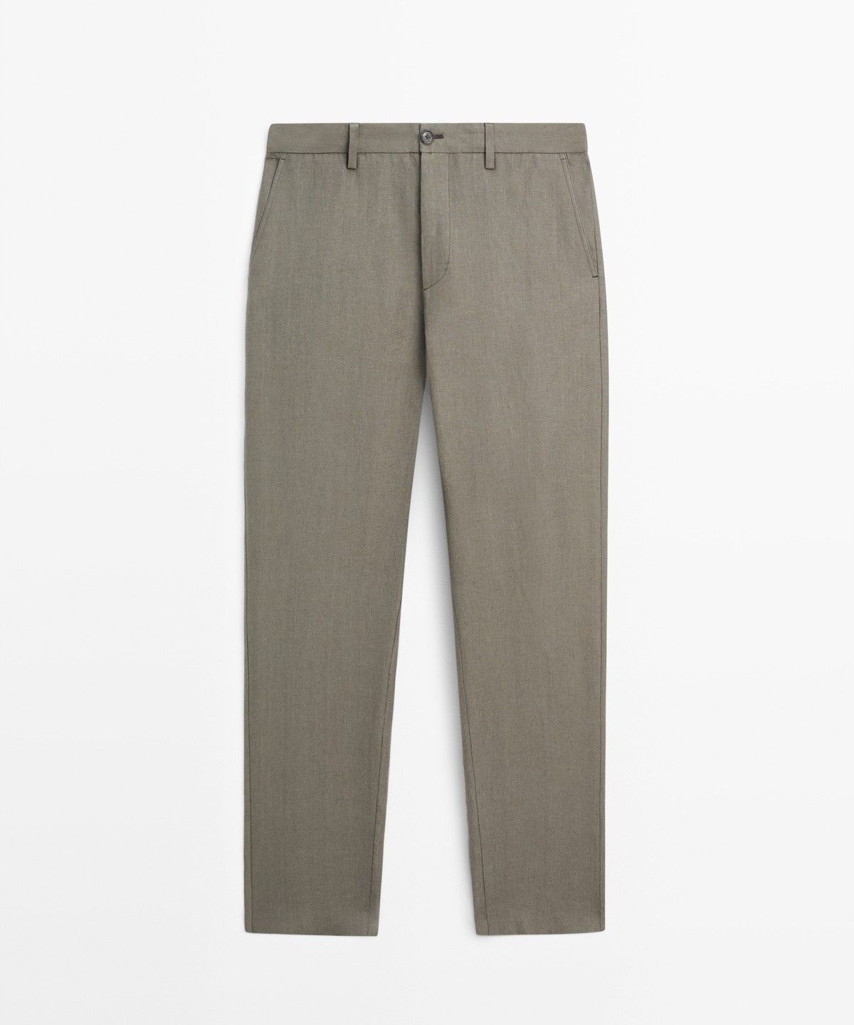 마시모두띠(MASSIMO DUTTI) 100% 린넨 스트레이트 핏 팬츠