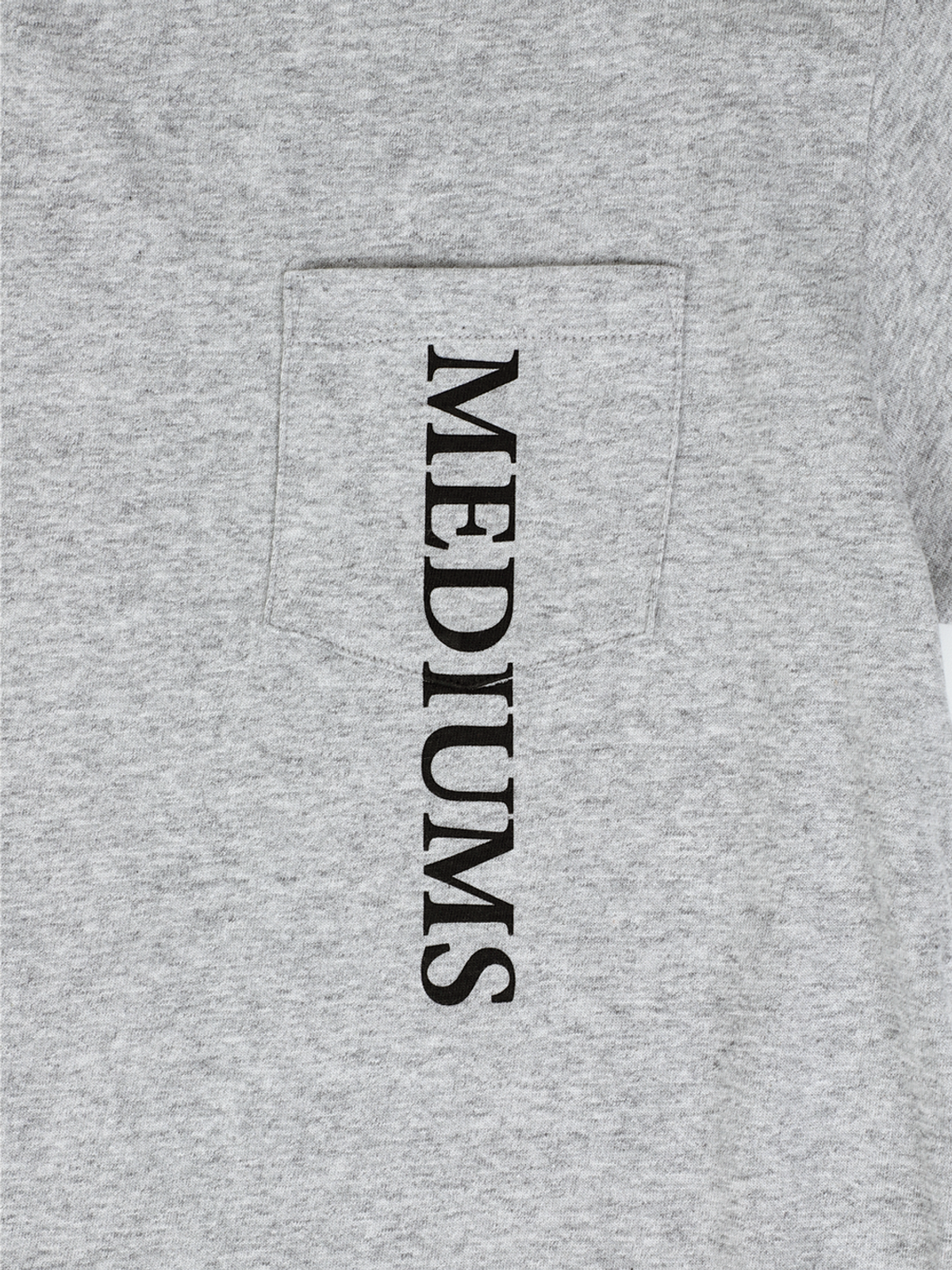 미디엄스(MEDIUMS) Vertical Logo Pocket Tee - Gray(버티컬 로고 포켓 티셔츠)