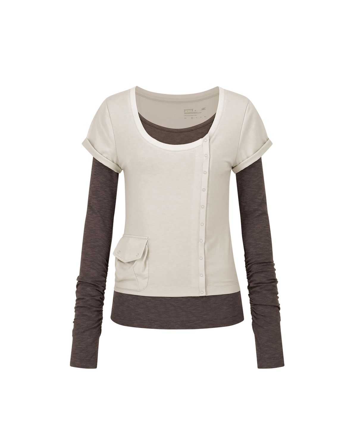 썬러브투어(SUNLOVETOUR) W Polartec® Delta™ FlexAir Layered LS Tee Stone