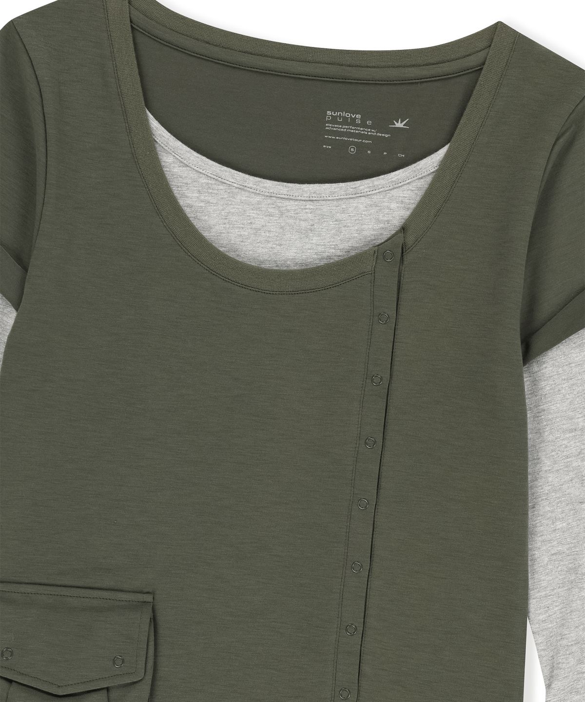 썬러브투어(SUNLOVETOUR) W Polartec® Delta™ FlexAir Layered LS Tee Olive