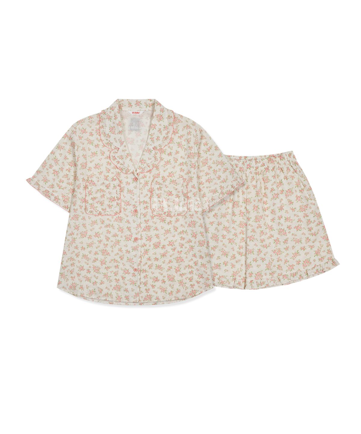 울랄라파자마(ULLALA PAJAMAS) 블리스 반팔 여성페어 크림 (32수)