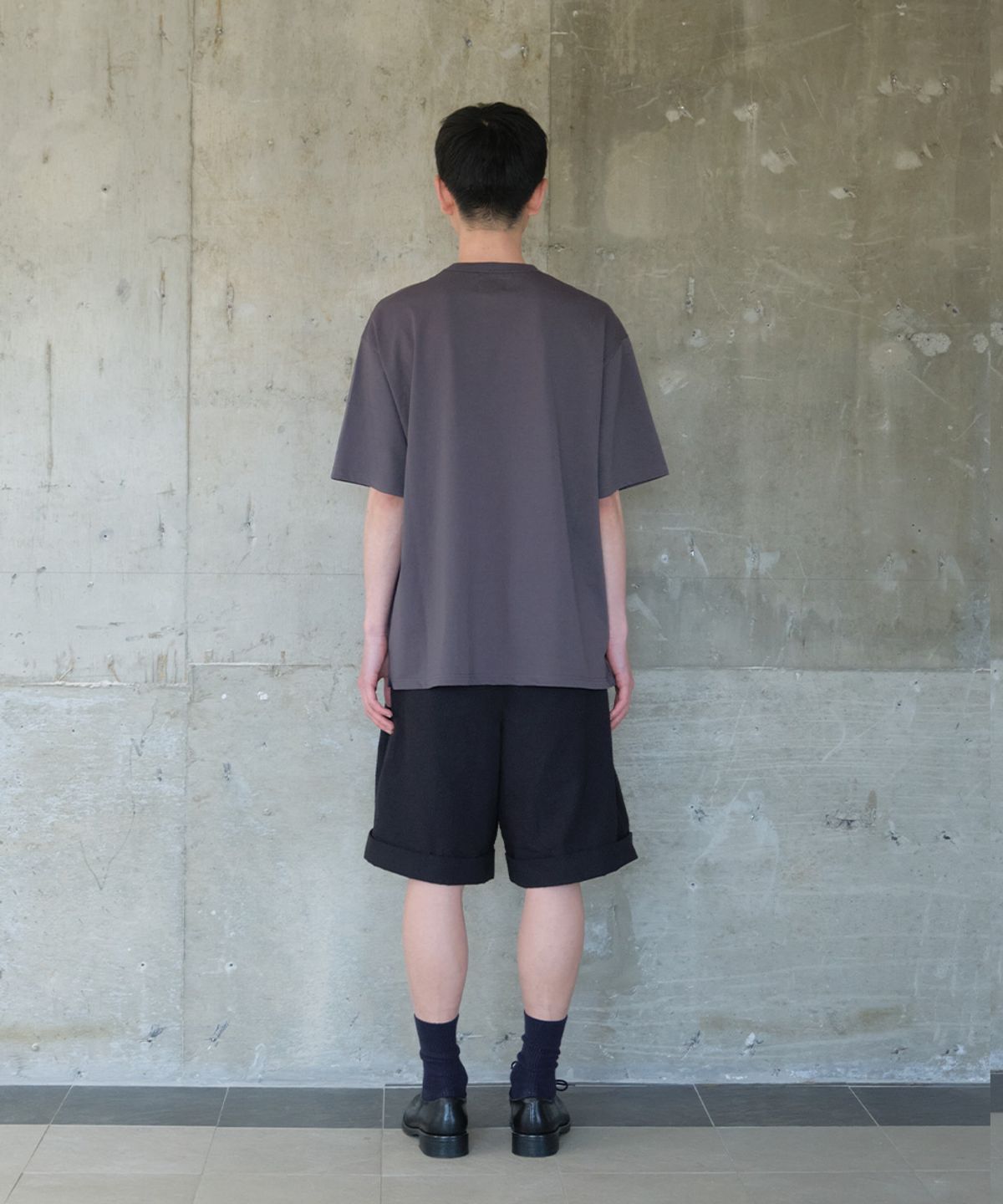 홀리선(HORLISUN) Dimple Seersucker Wide Half Pants Black