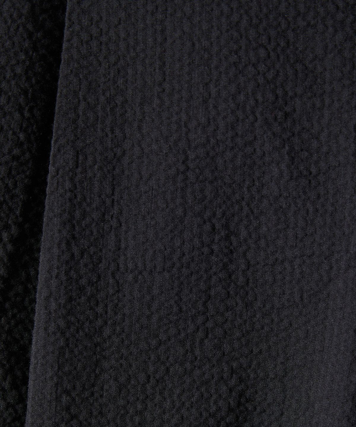 홀리선(HORLISUN) Dimple Seersucker Wide Half Pants Black