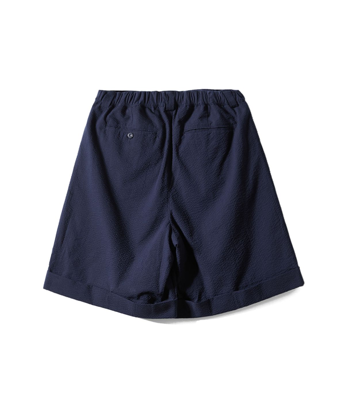 홀리선(HORLISUN) Dimple Seersucker Wide Half Pants Navy