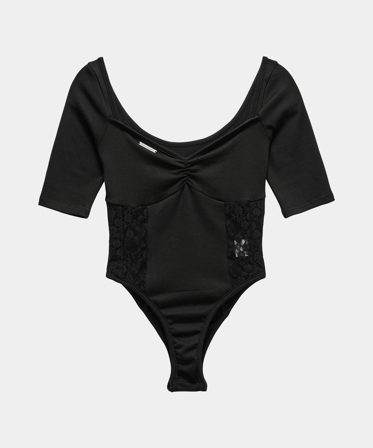 에트오소메(ETRE AU SOMMET) Bust Line Lace Bodysuit (Black)