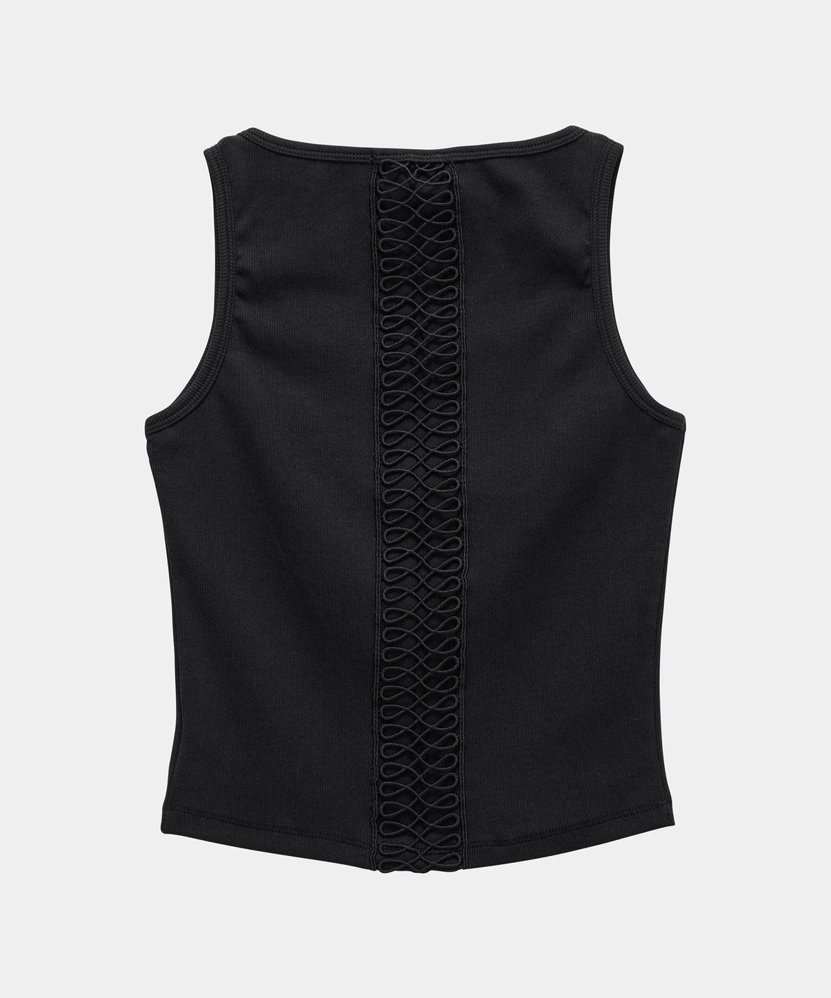 에트오소메(ETRE AU SOMMET) Crochet Point Short Sleeve (Black)