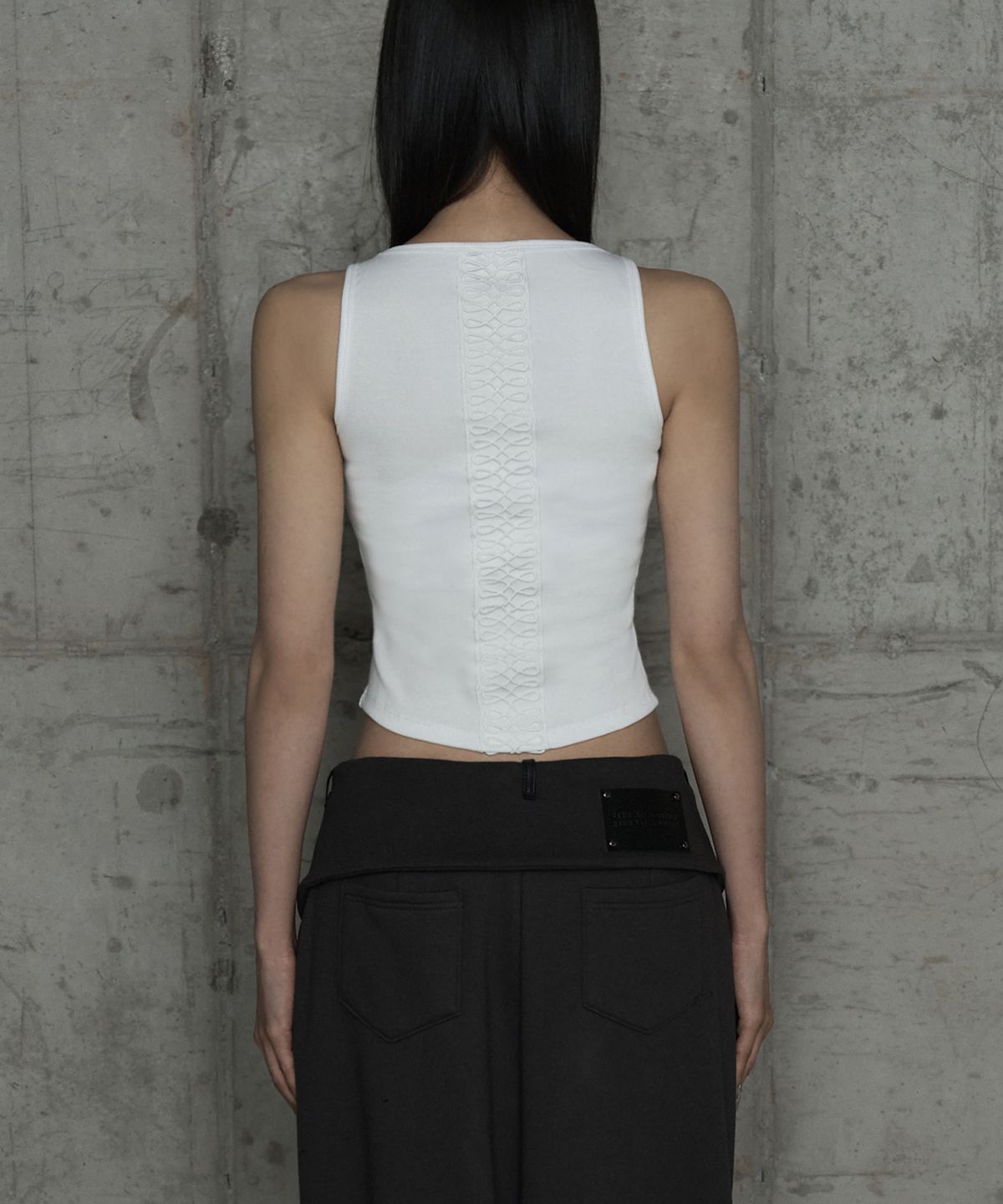 에트오소메(ETRE AU SOMMET) Crochet Point Short Sleeve (Ivory)
