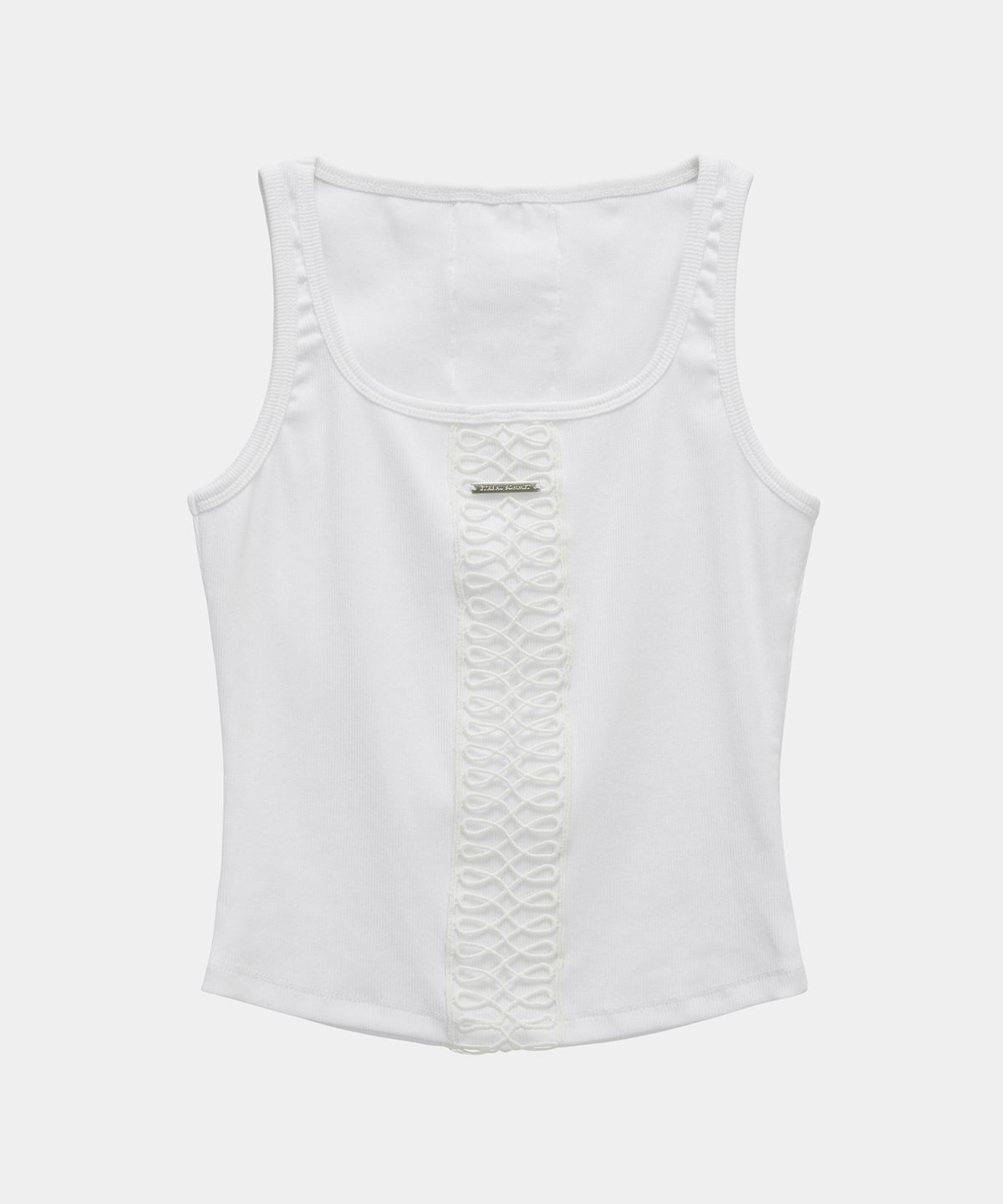 에트오소메(ETRE AU SOMMET) Crochet Point Short Sleeve (Ivory)