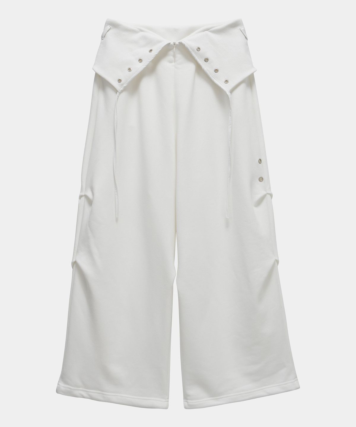 에트오소메(ETRE AU SOMMET) Double Rib Pintuck Training Pants (White)
