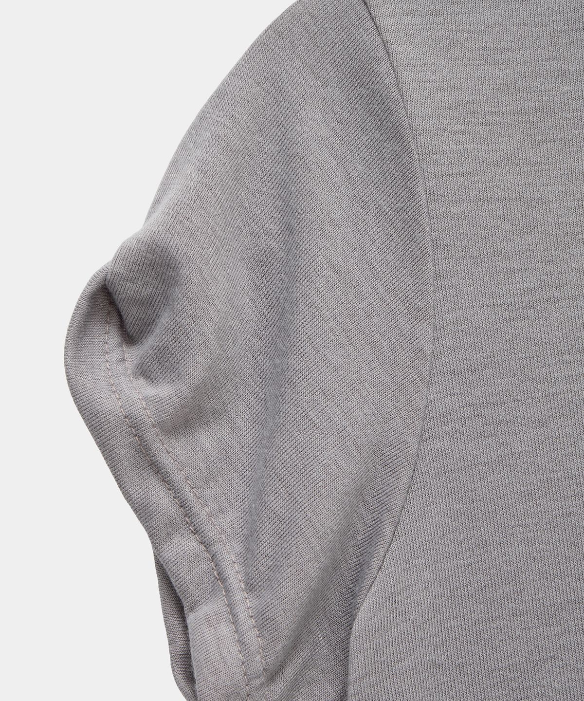에트오소메(ETRE AU SOMMET) Drape Pintuck Zipper Roll-Up Short Top (Gray)