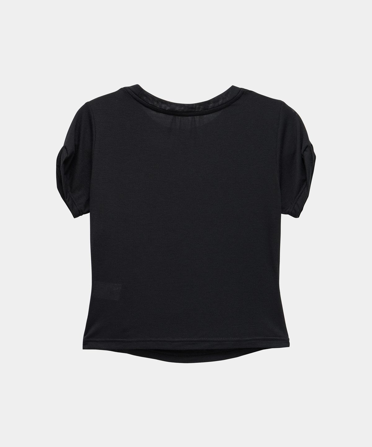 에트오소메(ETRE AU SOMMET) Drape Pintuck Zipper Roll-Up Short Top (Black)