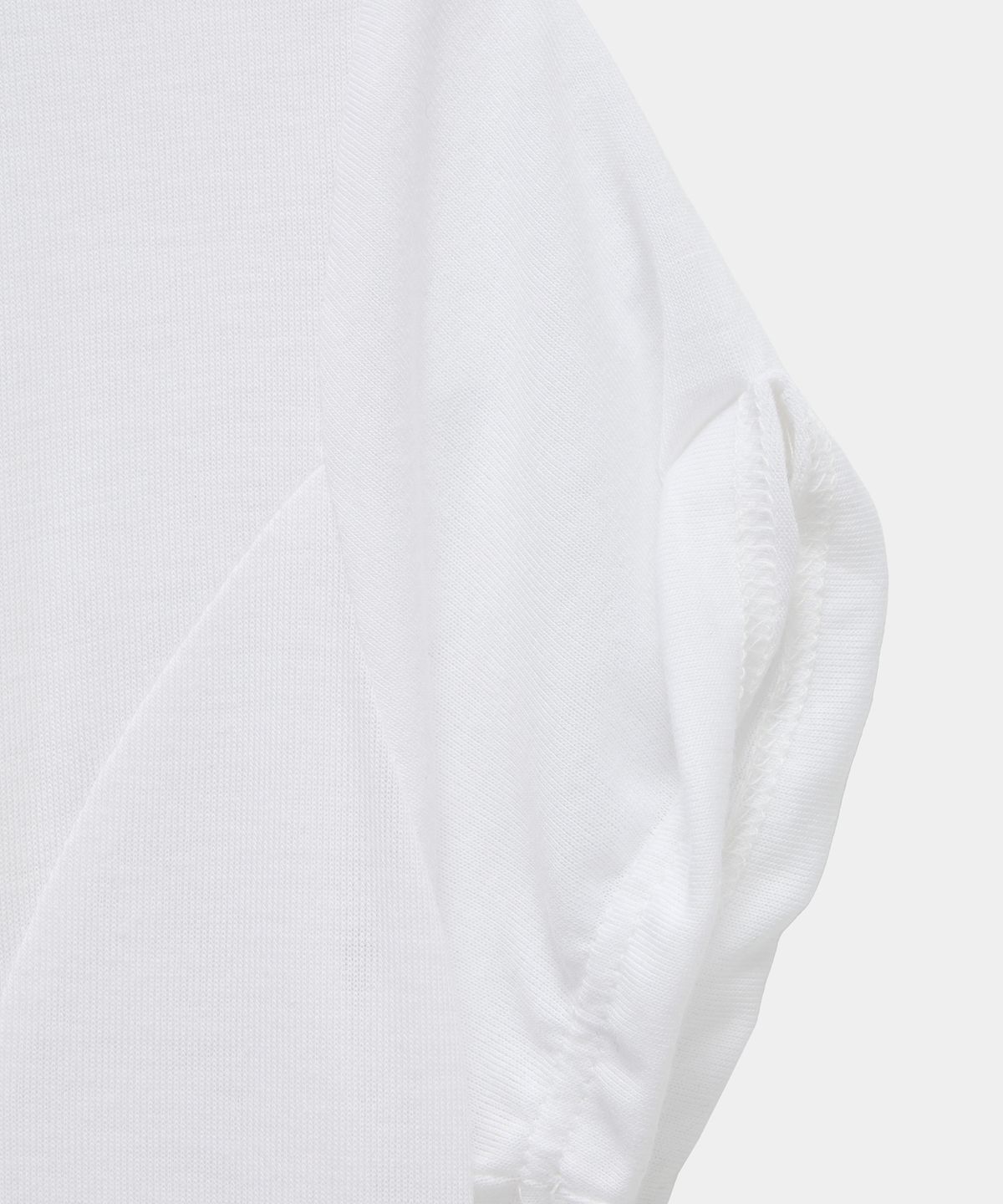 에트오소메(ETRE AU SOMMET) Drape Pintuck Zipper Roll-Up Short Top (Ivory)