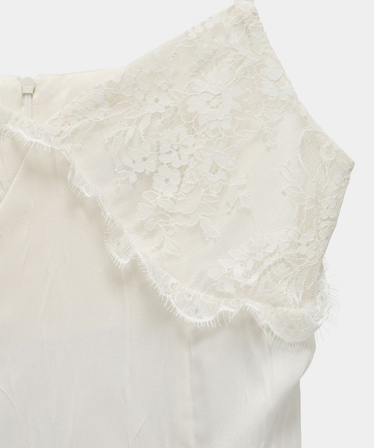 에트오소메(ETRE AU SOMMET) Double Layer Lace Back Corset Slip (Ivory)