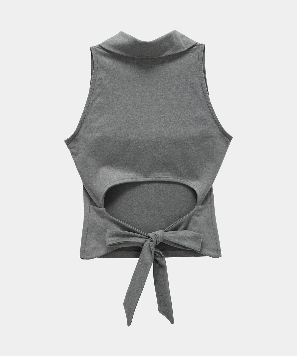 에트오소메(ETRE AU SOMMET) Halter Back Circle Corset Collar Sleeve (Dark Gray)
