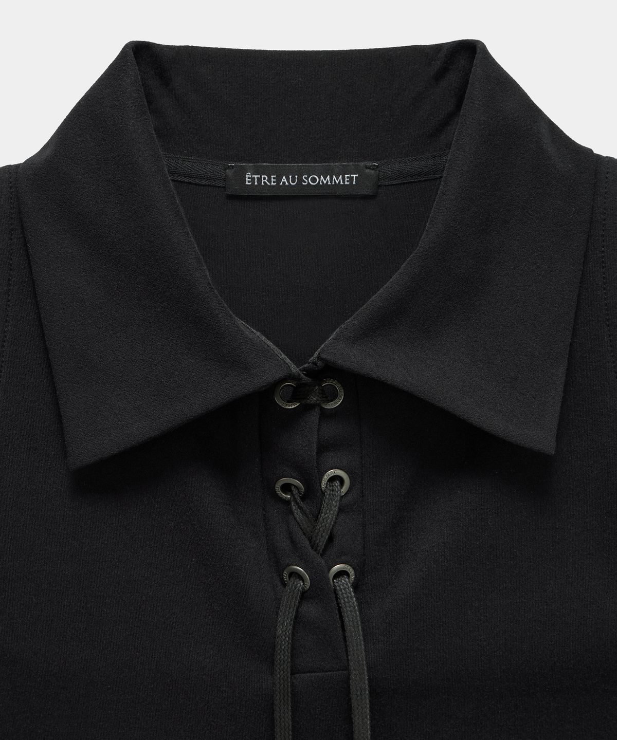 에트오소메(ETRE AU SOMMET) Halter Back Circle Corset Collar Sleeve (Black)