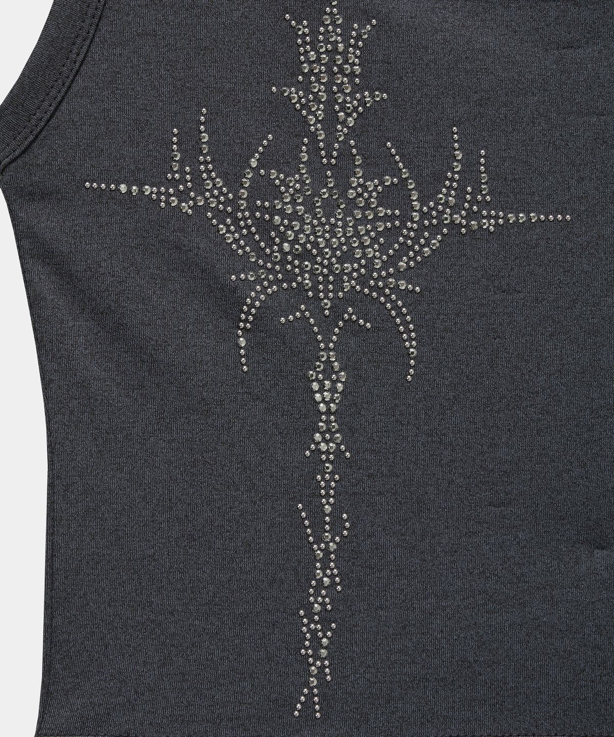 에트오소메(ETRE AU SOMMET) Cross Hotfix Backless Sleeve (Dark Gray)