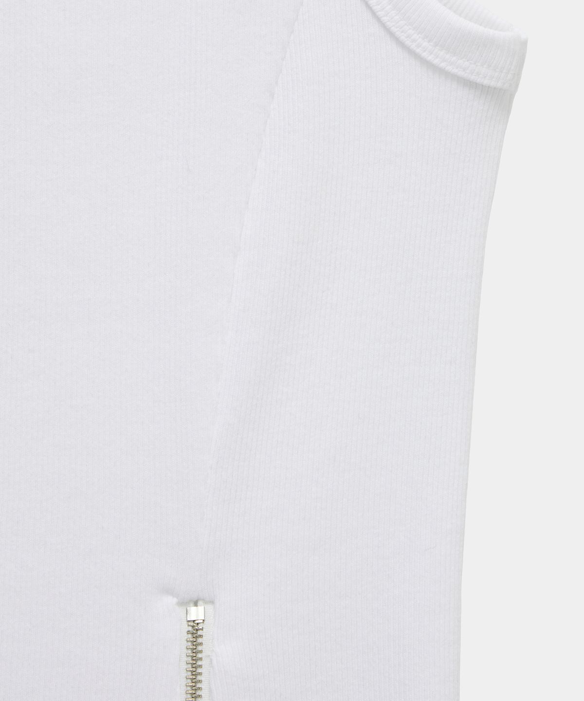 에트오소메(ETRE AU SOMMET) Unbal Panel Open Zipper Point Sleeve (Ivory)