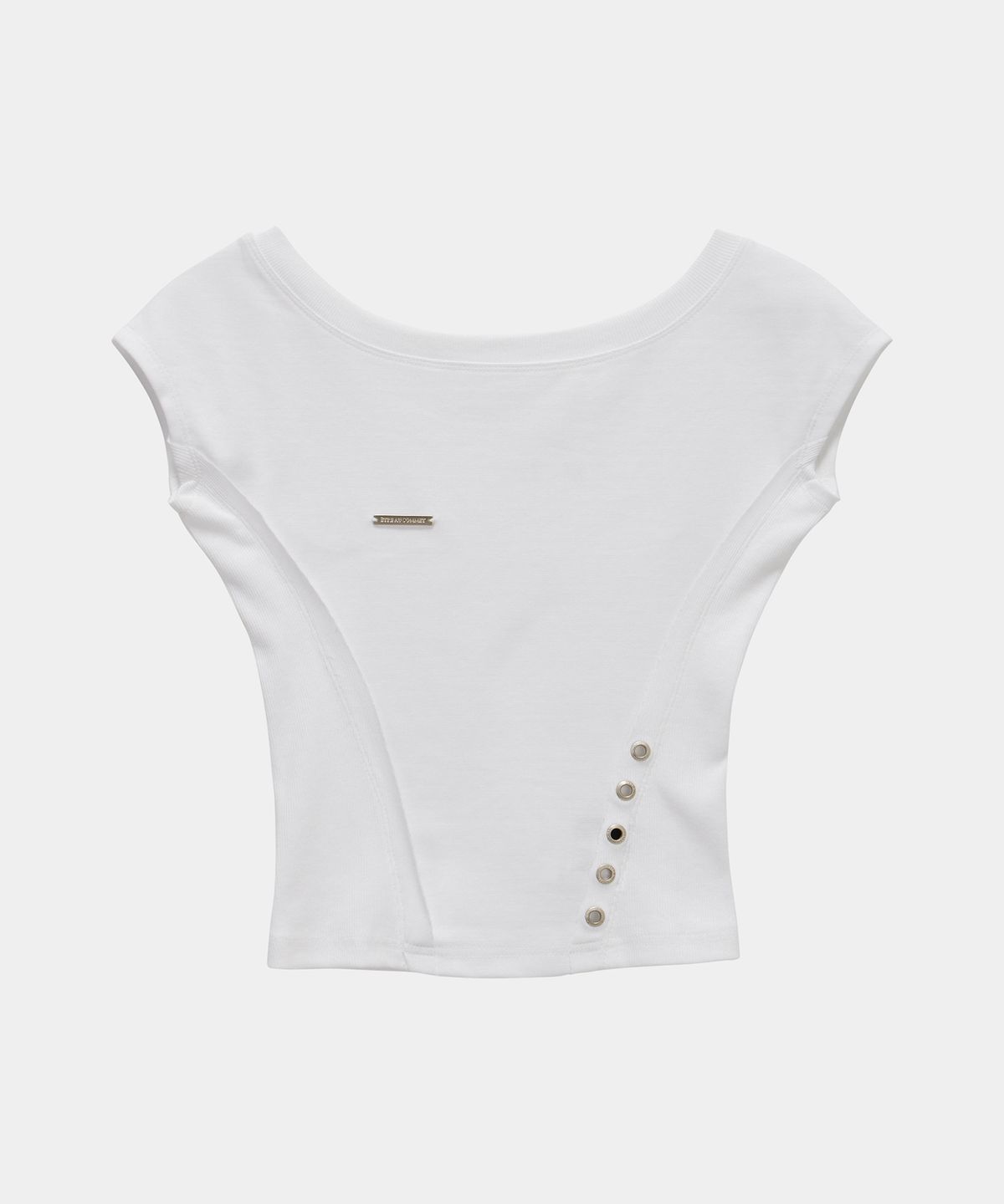 에트오소메(ETRE AU SOMMET) Pigment Damage Panel Short Top (Ivory)