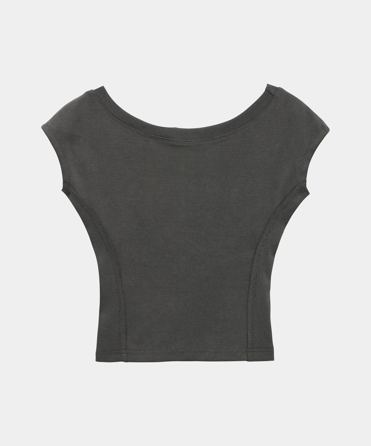 에트오소메(ETRE AU SOMMET) Pigment Damage Panel Short Top (Dark Gray)