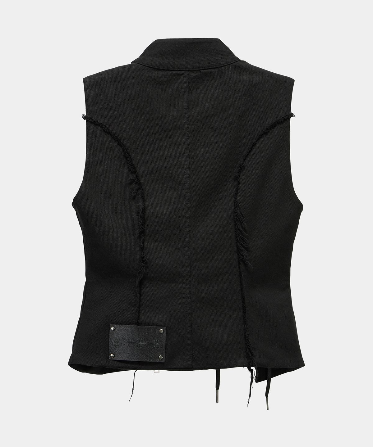 에트오소메(ETRE AU SOMMET) Diagonal Corset Vest (Black)