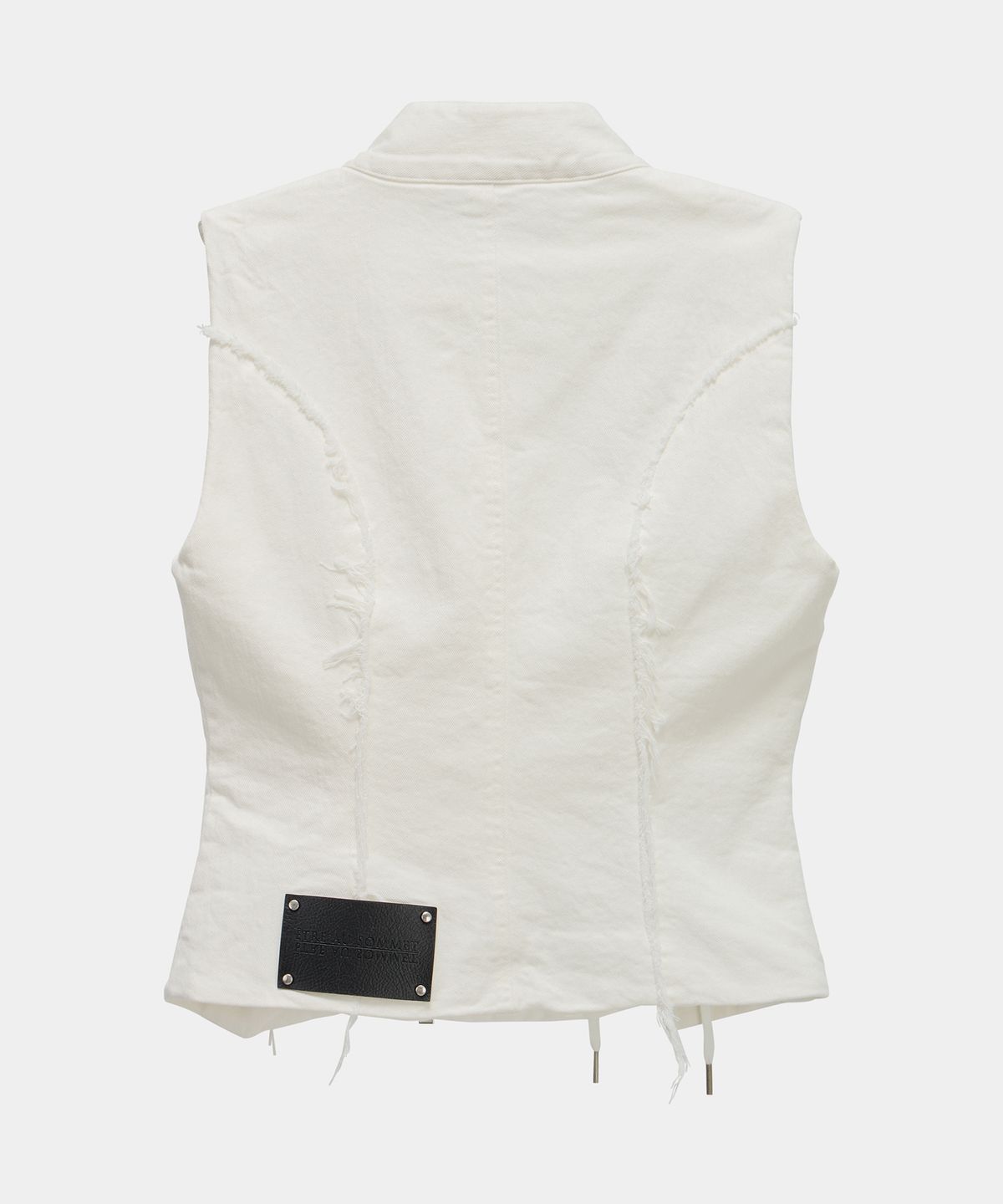 에트오소메(ETRE AU SOMMET) Diagonal Corset Vest (White)
