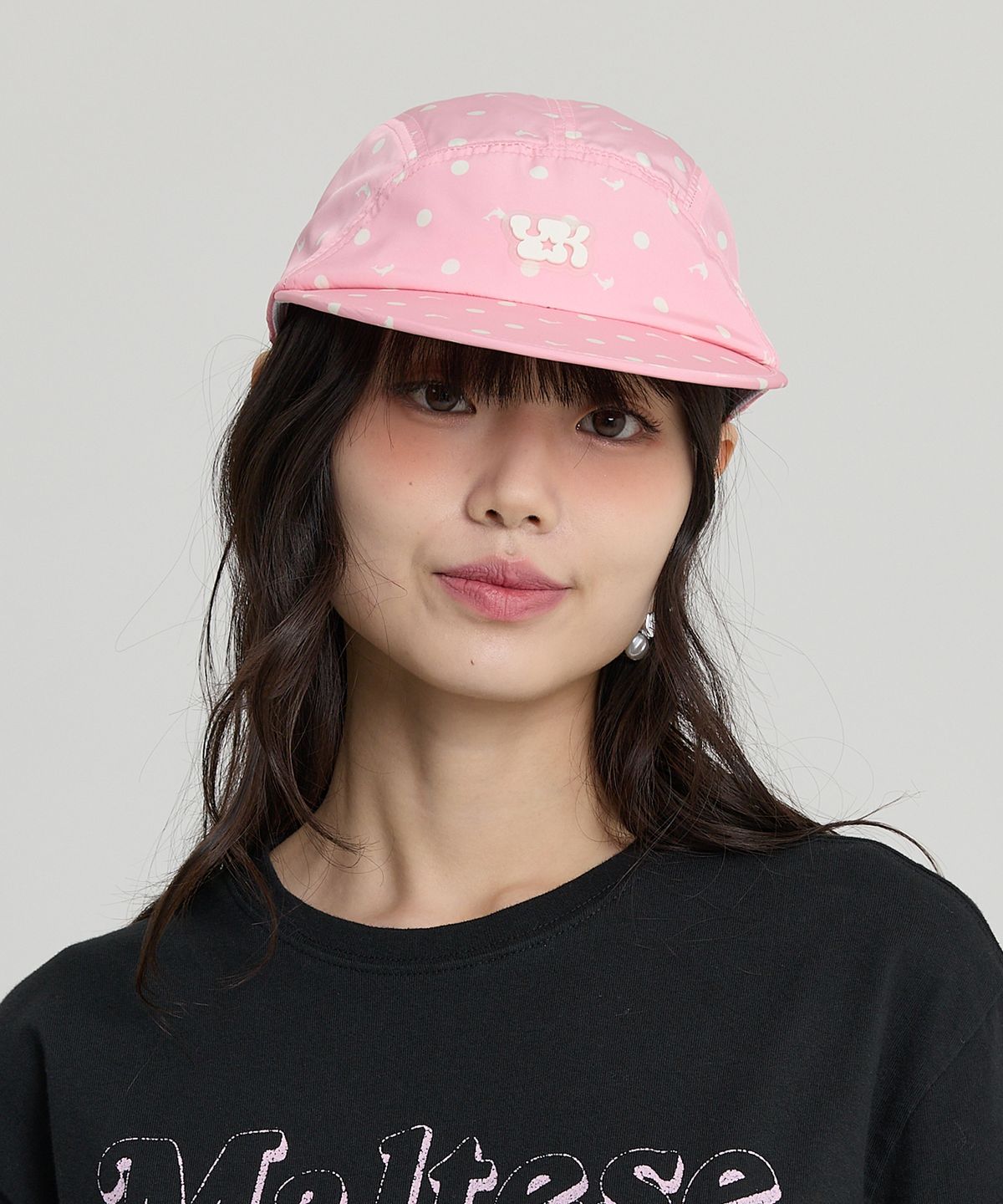 와이케이(WAIKEI) 돌핀 도트 덕캡 핑크