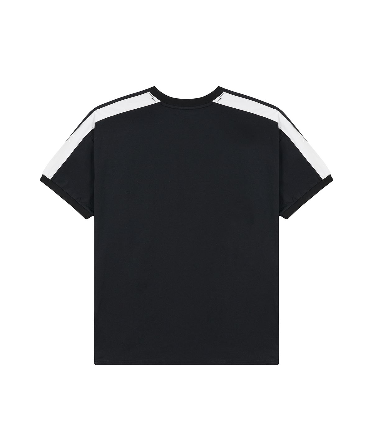 현피트(HYUNFIT) SHOULDER 2-STRIPES T-SHIRT-[BLACK]